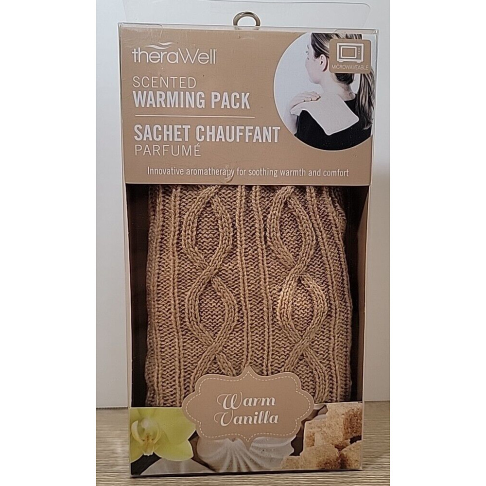 TheraWell Scented Warming Pack Warm Vanilla Sachet Microwave Aromatherapy Beige